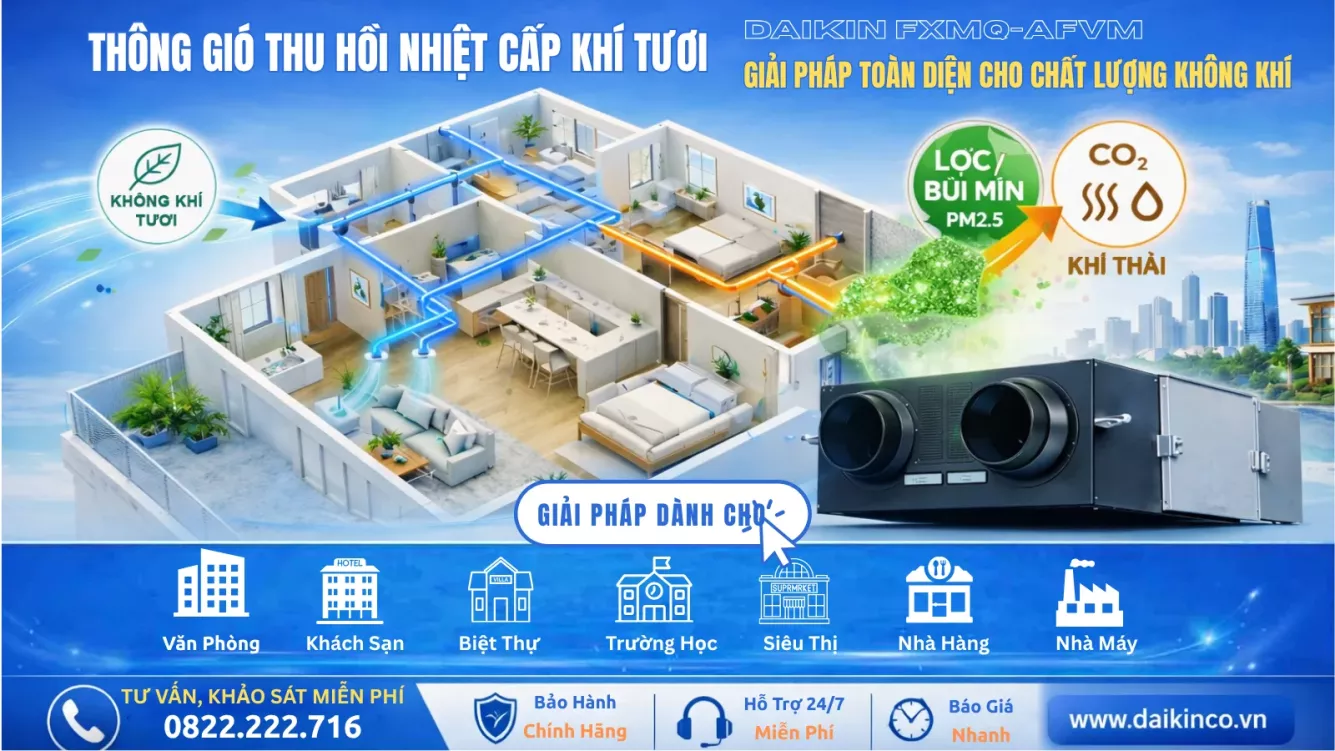 Giải Pháp Thông Gió Thu Hồi Nhiệt Cấp Khí Tươi
