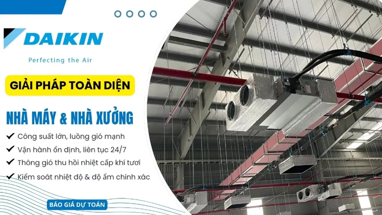 Giải pháp không khí toàn diện cho nhà máy và nhà xưởng