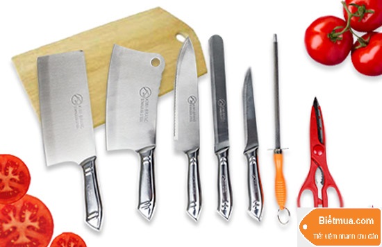 Bộ dao thớt 7 món