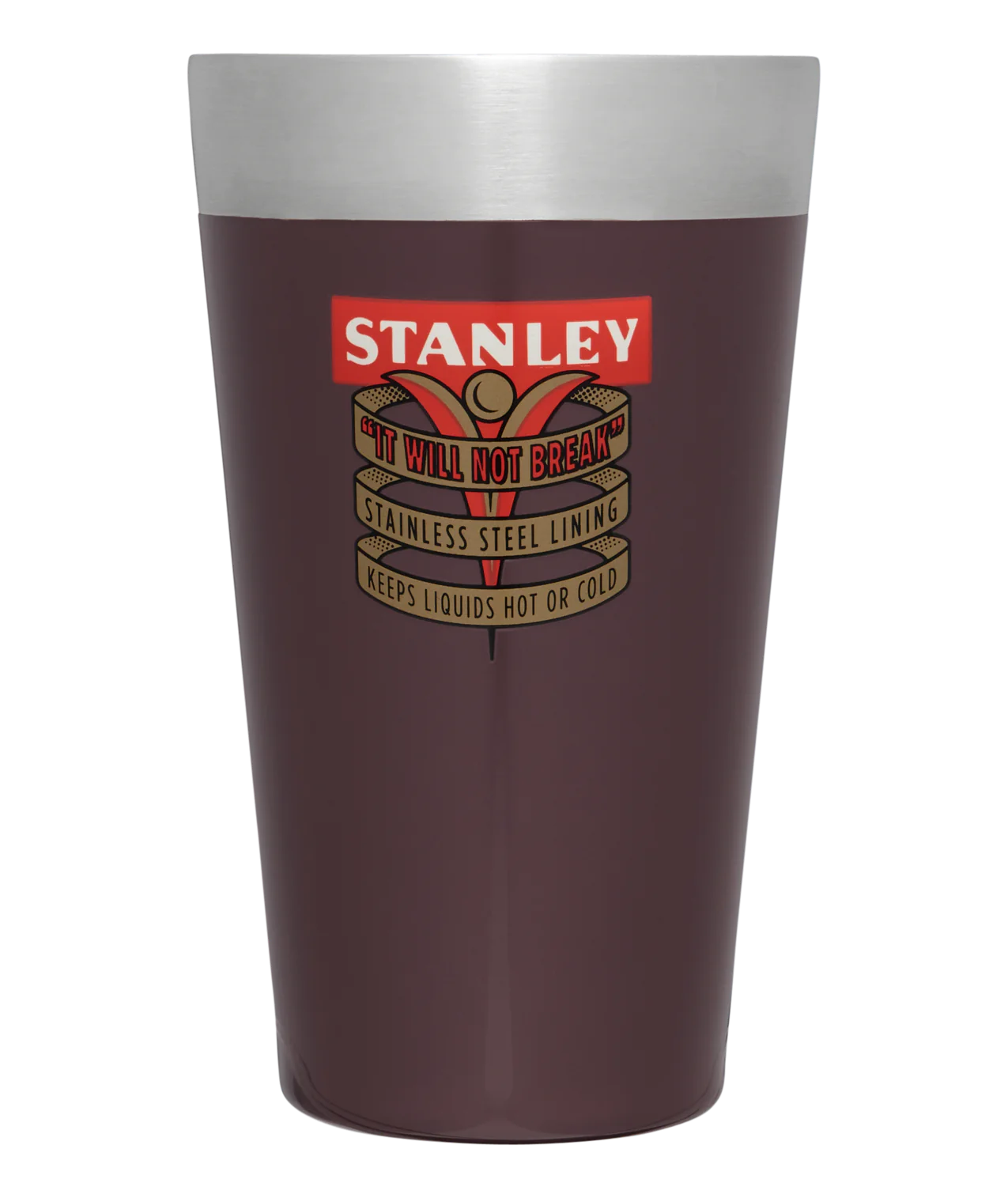 THE MILESTONES STACKING BEER PINT | 16 OZ 1940 Garnet Gloss