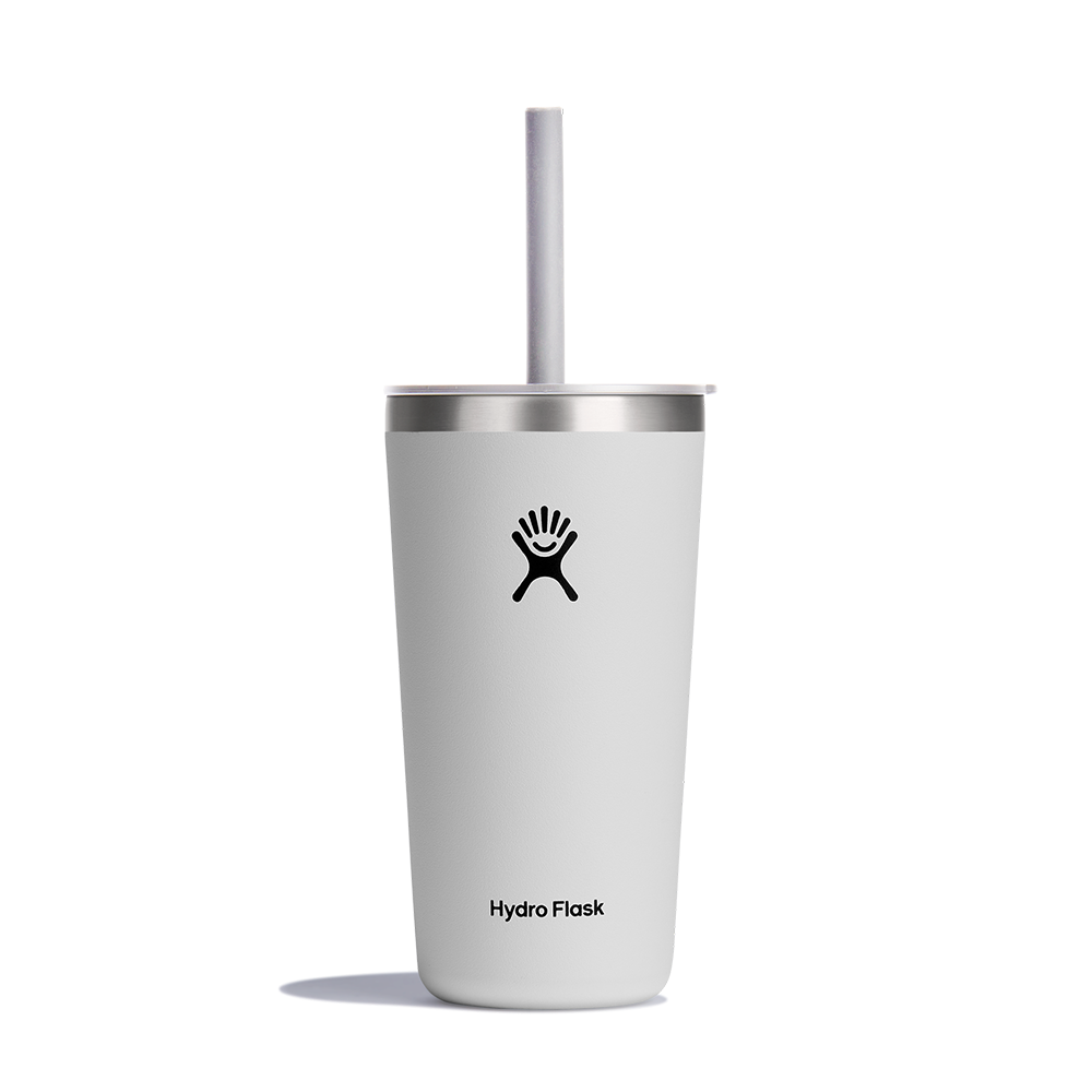Cốc giữ nhiệt Hydro Flask Around Tumbler Straw Lid 20oz White