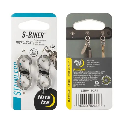 Móc khóa Nite Ize S-Biner Microlock Stainless Steel