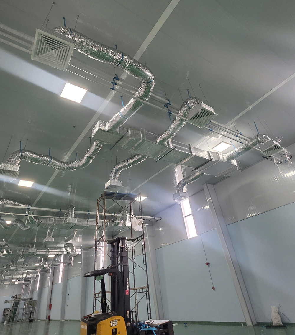Tư Vấn, Thiết Kế, Thi Công, Lắp Điều Hòa Công Nghiệp Packaged Cho Nhà Xưởng Đóng Gói Hạt Điều Minh Phước