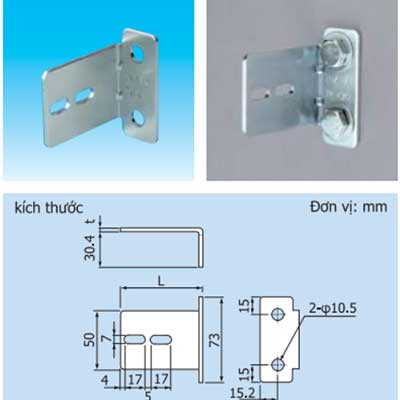 Giá đỡ chiều ngang trực tiếp cho tường dùng cho khóa TK