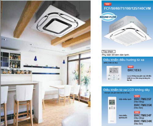 Dàn lạnh cassette âm trần Daikin fcf100cvm/rza100bv2v
