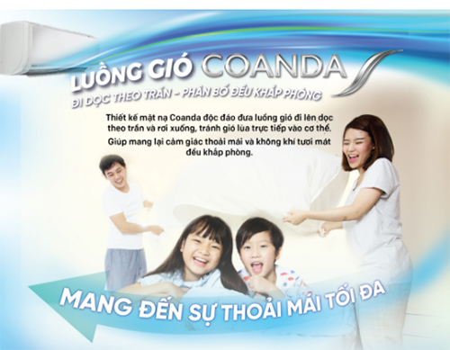 Luồng gió Coanda ở dàn FTHF50RVMV phân bổ khắp phòng
