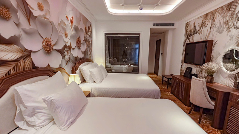 Dàn lạnh giấu trần nối ống gió Daikin VRV lắp cho phòng khách sạn La Chérie