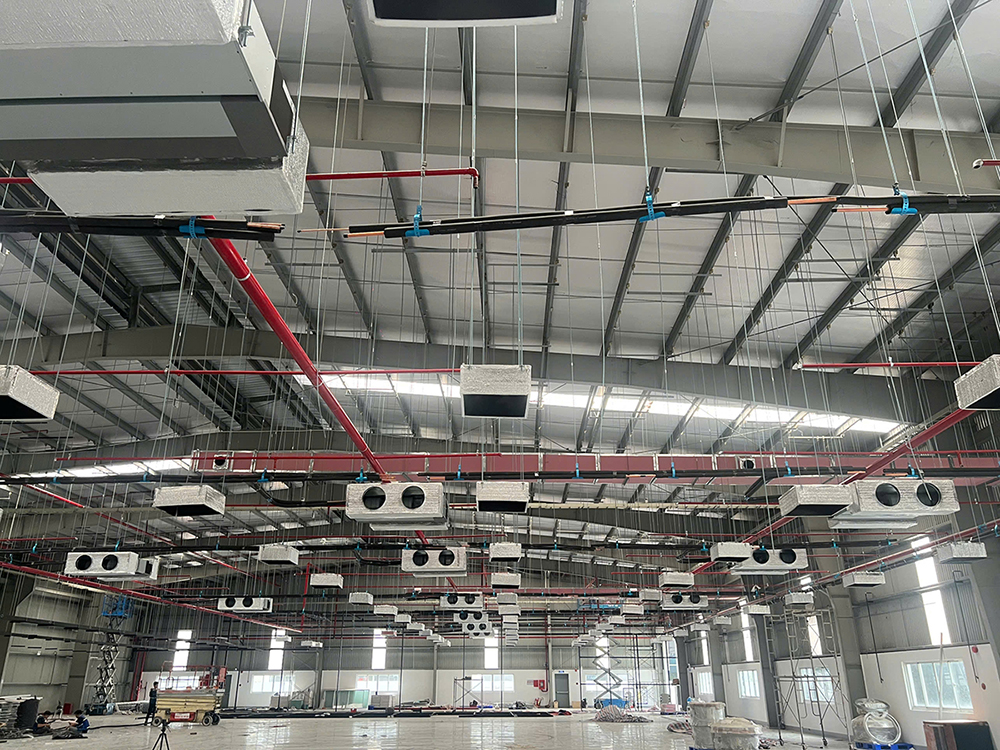 hệ thống điều hòa và thông gió cho nhà xưởng sản xuất giày