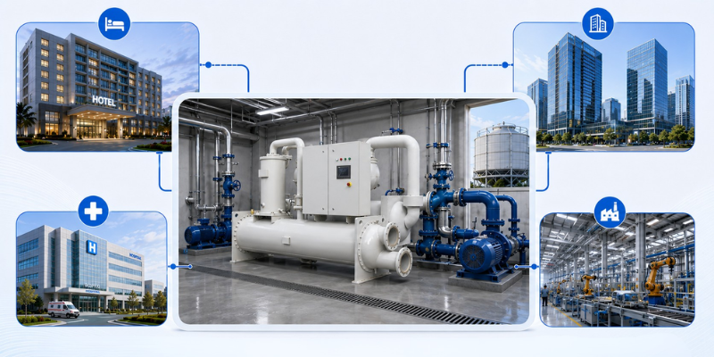 Chiller CUWDC-V giải pháp công trình thương mại và nhà máy sản xuất Chiller CUWDC-V giải pháp công trình thương mại và nhà máy sản xuất