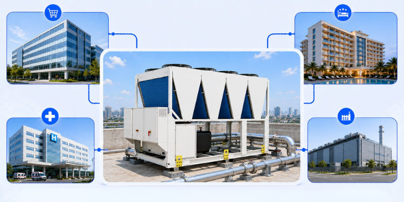 Chiller EWAT-B giải pháp cho văn phòng, khách sạn, bệnh viện và nhà máy