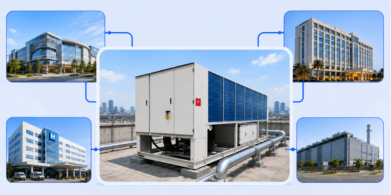 Các dòng Chiller giải nhiệt gió Daikin đáp ứng nhu cầu của văn phòng, khách sạn, bệnh viện và nhà máy Các dòng Chiller giải nhiệt gió Daikin đáp ứng nhu cầu của văn phòng, khách sạn, bệnh viện và nhà máy