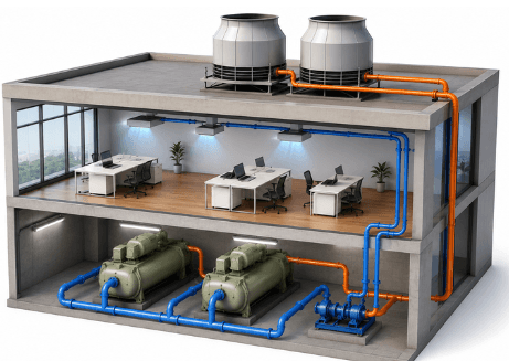 Chiller giải nhiệt nước Daikin phù hợp với tải lớn, vận hành dài giờ và phòng máy cần điều khiển tập trung Chiller giải nhiệt nước Daikin phù hợp với tải lớn, vận hành dài giờ và phòng máy cần điều khiển tập trung