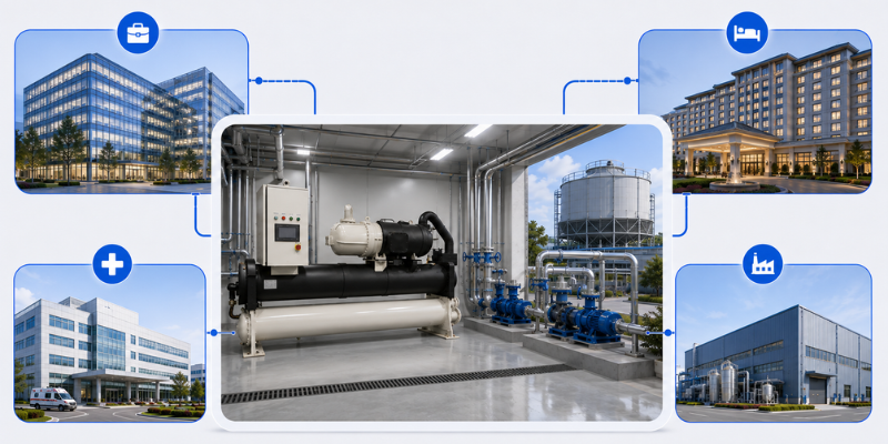 Chiller MUWD giải pháp cho văn phòng khách sạn bệnh viện và nhà máy