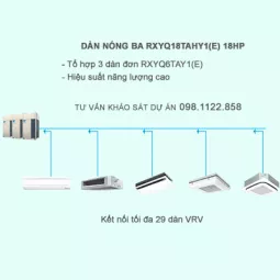 Điều hòa trung tâm Daikin 2 chiều VRV IV RXYQ18TAHY1(E) 18HP