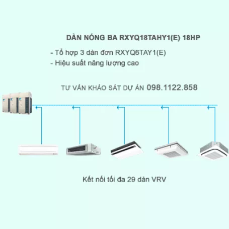 Điều hòa trung tâm Daikin 2 chiều VRV IV RXYQ18TAHY1(E) 18HP