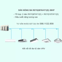 Điều hòa trung tâm Daikin 2 chiều VRV IV RXYQ26TAHY1(E) 26HP