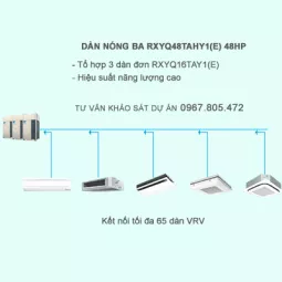 Điều hòa trung tâm Daikin 2 chiều VRV IV RXYQ48TAHY1(E) 48HP