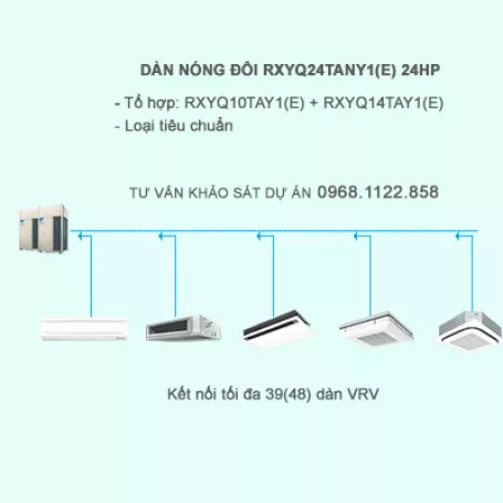 Điều hòa trung tâm Daikin 2 chiều VRV IV RXYQ24TANY1(E) 24HP