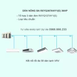 Điều hòa trung tâm Daikin 2 chiều VRV IV RXYQ36TANY1(E) 36HP