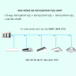 Điều hòa trung tâm Daikin 2 chiều  VRV IV RXYQ38TANY1(E) 38HP