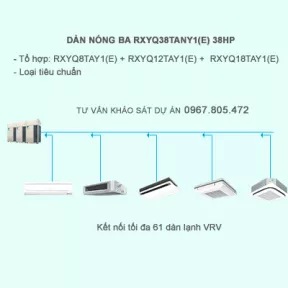 Điều hòa trung tâm Daikin 2 chiều  VRV IV RXYQ38TANY1(E) 38HP