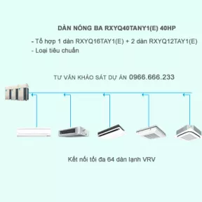 Điều hòa trung tâm Daikin 2 chiều VRV IV RXYQ40TANY1E 40HP