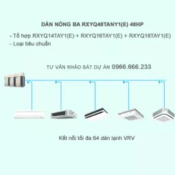 Điều hòa trung tâm Daikin 2 chiều VRV IV RXYQ48TANY1(E) 48HP