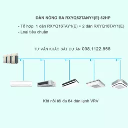 Điều hòa trung tâm Daikin 2 chiều VRV IV RXYQ52TANY1(E) 52HP