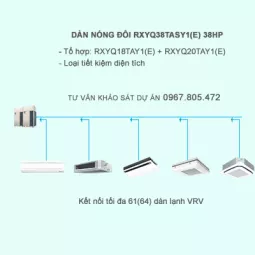 Điều hòa trung tâm Daikin 2 chiều VRV IV RXYQ38TASY1(E) 38HP