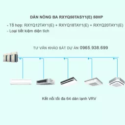 Điều hòa trung tâm Daikin 2 chiều VRV IV RXYQ50TASY1(E) 50HP