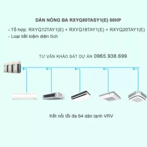 Điều hòa trung tâm Daikin 2 chiều VRV IV RXYQ50TASY1(E) 50HP