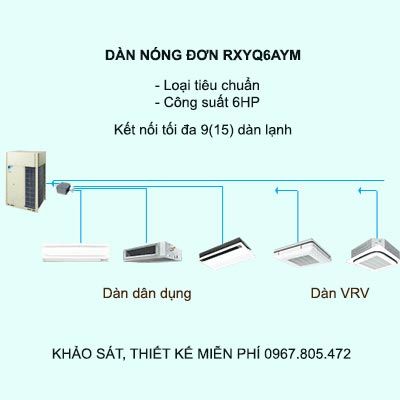 Điều hòa trung tâm Daikin VRV H RXYQ6AYM 6HP 2 chiều