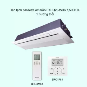 Dàn lạnh cassette âm trần điều hòa trung tâm Daikin VRV FXEQ20AV36 7,500BTU