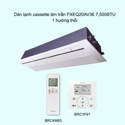 Dàn lạnh cassette âm trần điều hòa trung tâm Daikin VRV FXEQ25AV36 9,600BTU