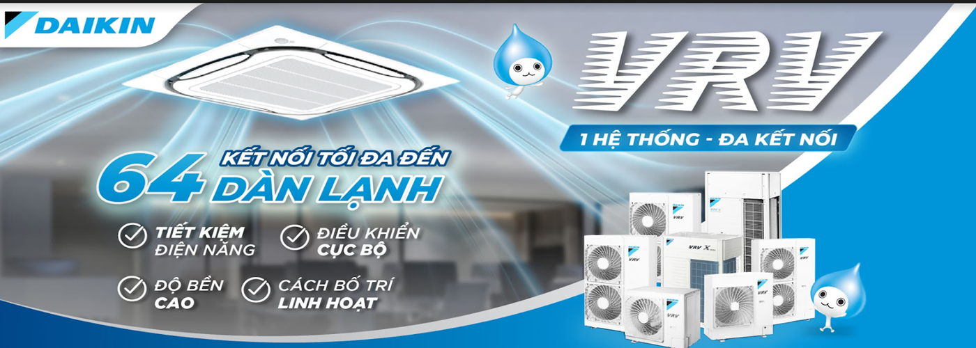 Điều Hòa Trung Tâm VRV Kết Nối Tối Đa 64 Dàn Lạnh