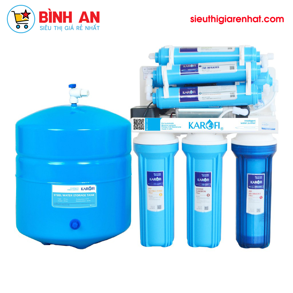 Máy lọc nước Karofi tiêu chuẩn SRO 8 cấp lọc KSI80