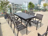 BÀN GIAO BỘ BÀN GHẾ NHÔM ĐÚC TĂNG GIẢM KÍCH THƯỚC THÔNG MINH CHO KHÁCH HÀNG TAI LONG BIÊN, HÀ NỘI