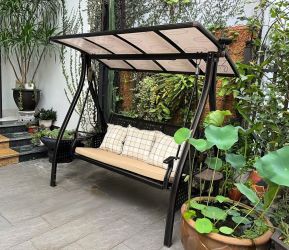 Giao Hàng Thành Công Xích Đu Nhôm Đúc 3 Chỗ Cho Khách Hàng Tại Ninh Bình