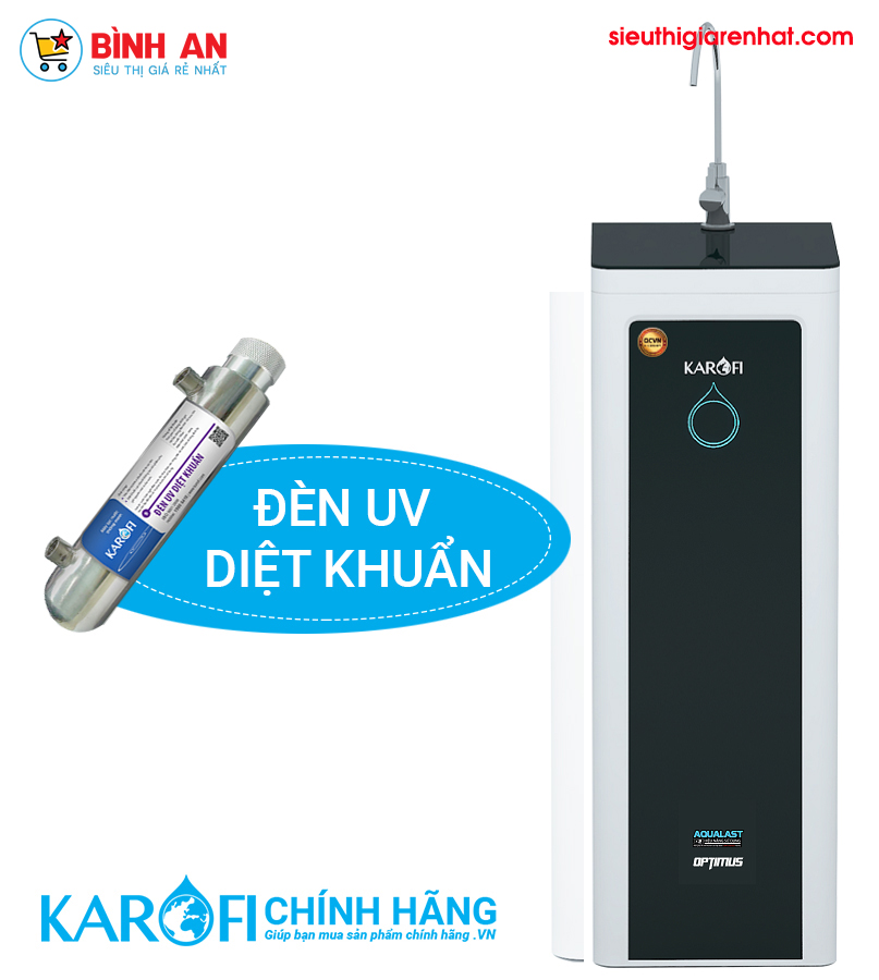 MÁY LỌC NƯỚC KAROFI OPTIMUS  O-S129/U 9 LÕI LỌC đèn uv