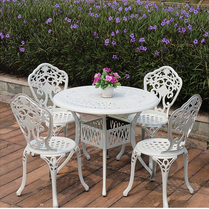 bàn ghế nhôm đúc đẹp-D900