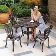 bàn ghế sân vườn nhôm đúc BA-T78