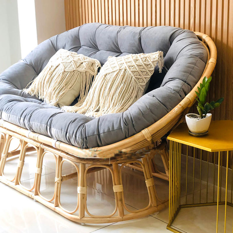 Ghế Papasan mây nhựa đôi PPS-02