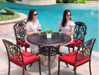 Bàn ghế sân vườn ngoài trời nhôm đúc D100