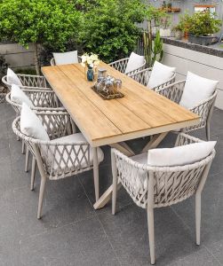 Bàn Ghế Ngoài Trời Dây Dù Bện Thừng D150