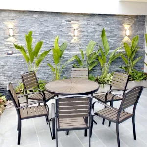 Bàn Ghế Sân Vườn Ngoài Trời D100 Composit