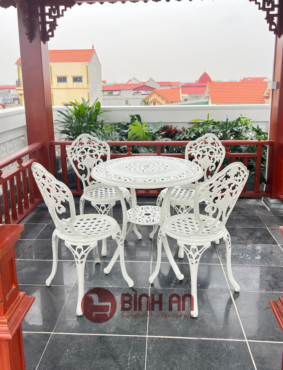 Bàn Ghế Sân Vườn Nhôm Đúc D80-MT