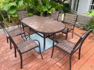 Bộ Bàn Ghế Sân Vườn Ngoài Trời Composit D160