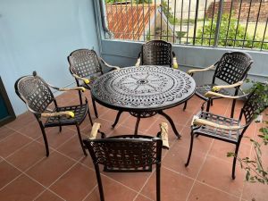 Bàn ghế sân vườn nhôm đúc