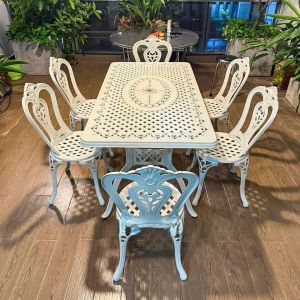 Bộ Bàn Ghế Sân Vườn Nhôm Đúc BA-D150