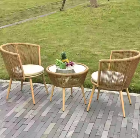 Bàn Ghế Ban Công Nhựa Giả Mây T01